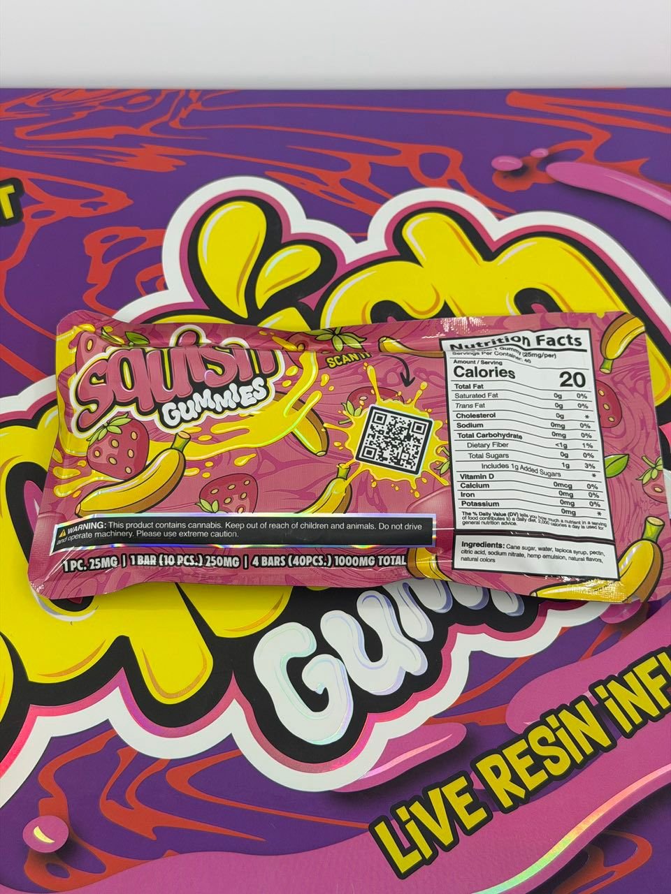 Squish Gummies Live Resin Infused 1000MG THC Squish Gummies Live Resin Infused 1000MG THC